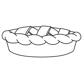 Thanksgiving pie drawing black and white clipart
