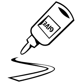 Glue line black and white clipart