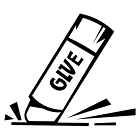 Glue stick glueing black and white clipart