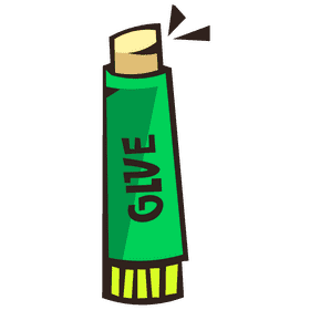 Glue stick opened clipart