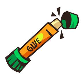 Glue stick opened with cap clipart