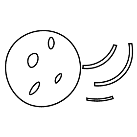 Golf ball black and white clipart