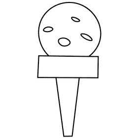 Golf ball black and white clipart