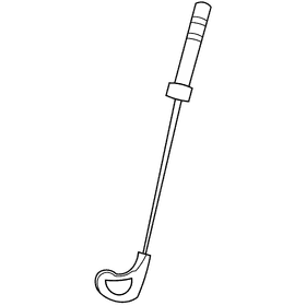 Golf club black and white clipart