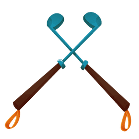 Golf clubs clipart