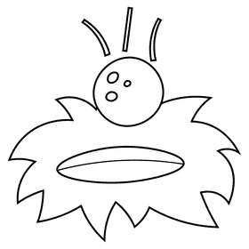 Golf hole black and white clipart