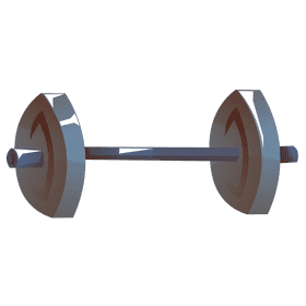 Gym barbell clipart