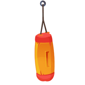Gym punching bag clipart