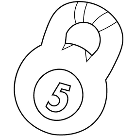 Gym weight black and white clipart