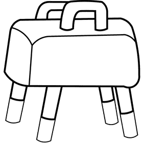 Gymnastics inventory black and white clipart