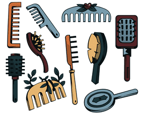 Hairbrush vector