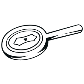 Hairbrush backside black and white clipart