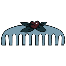 Hairbrush heart clipart