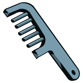 Hairbrush lightblue clipart