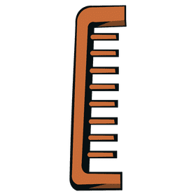 Hairbrush orange clipart