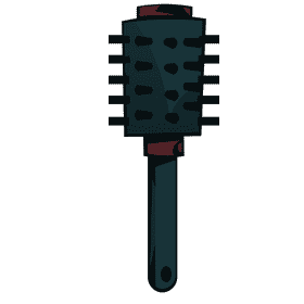 Hairbrush round clipart