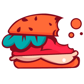 Hamburger bite clipart