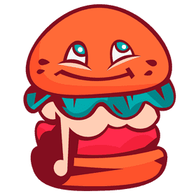 Hamburger character clipart
