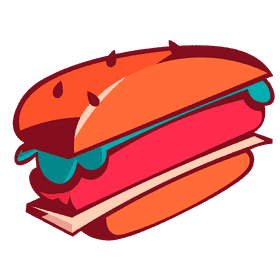 Hamburger half clipart