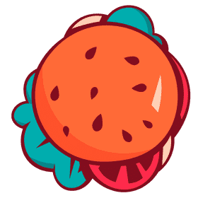 Hamburger top view clipart