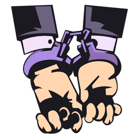 Handcuffs hands clipart