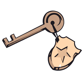 Handcuffs key clipart