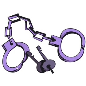 Handcuffs keys clipart