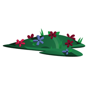 Hill flowers clipart
