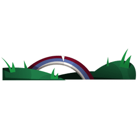 Hill rainbow clipart