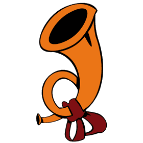 Horn big red clipart