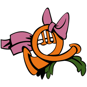 Horn bowknot clipart