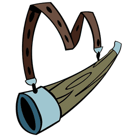 Horn old school clipart