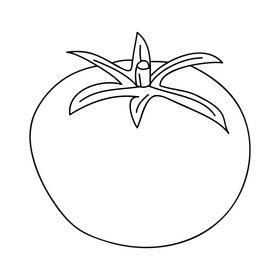 Tomato black and white clipart