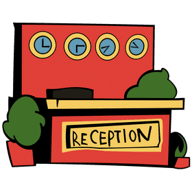 Hotel reception clipart