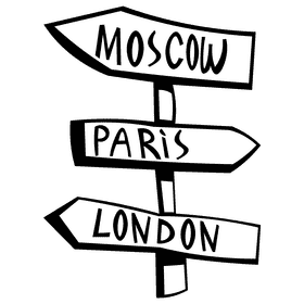 Hotel sign black and white clipart