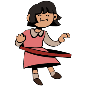 Hula hoop girl clipart