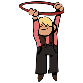 Hula hoop suspenders clipart