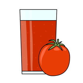 Tomato juice clipart