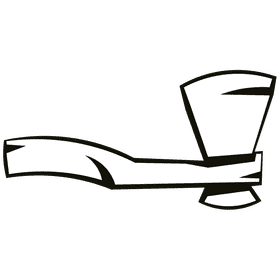 Hunting axe black and white clipart
