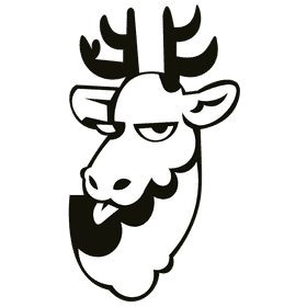 Hunting deer black and white clipart