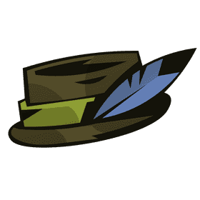 Hunting hat feather clipart