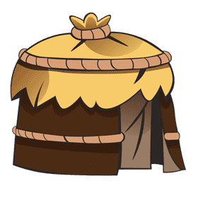 Hut yurt clipart