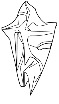 Iceberg black and white clipart