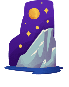 Iceberg night clipart