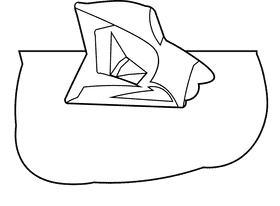 Iceberg ocean black and white clipart