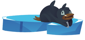 Iceberg penguin clipart