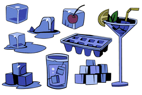 Ice cube vector