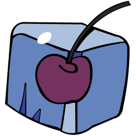Ice cube cherry clipart