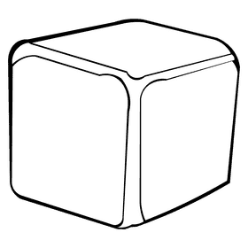 Ice cube cube black and white clipart