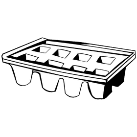 Ice cube icetray black and white clipart
